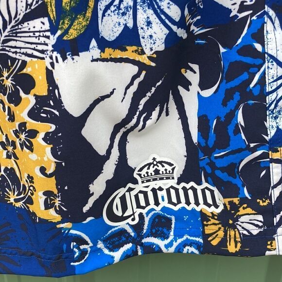 Men’s Corona Tropical Print Board Shorts Swim Trunks Beach Size 3XL - Picture 2 of 10